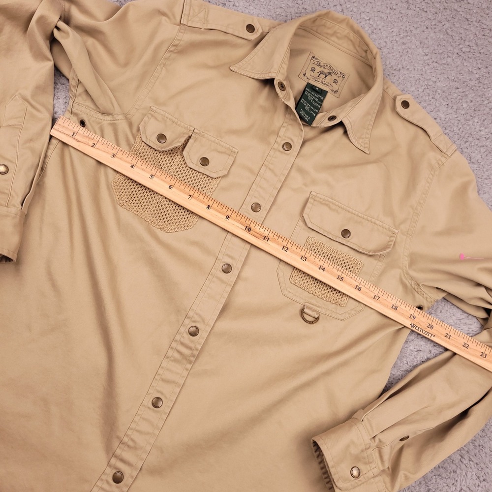 Ralph Lauren Safari Outfitters‎ Shirt Women's Small Cotton Button Down Khaki - Picture 9 of 11
